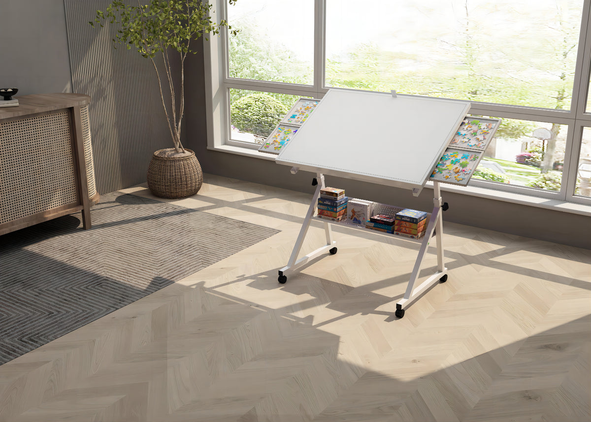 1500-Piece Rolling Jigsaw Puzzle Table with 4 Trays hobby and puzzle table
