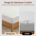 1-Piece Full Heated Mattress Pad,White