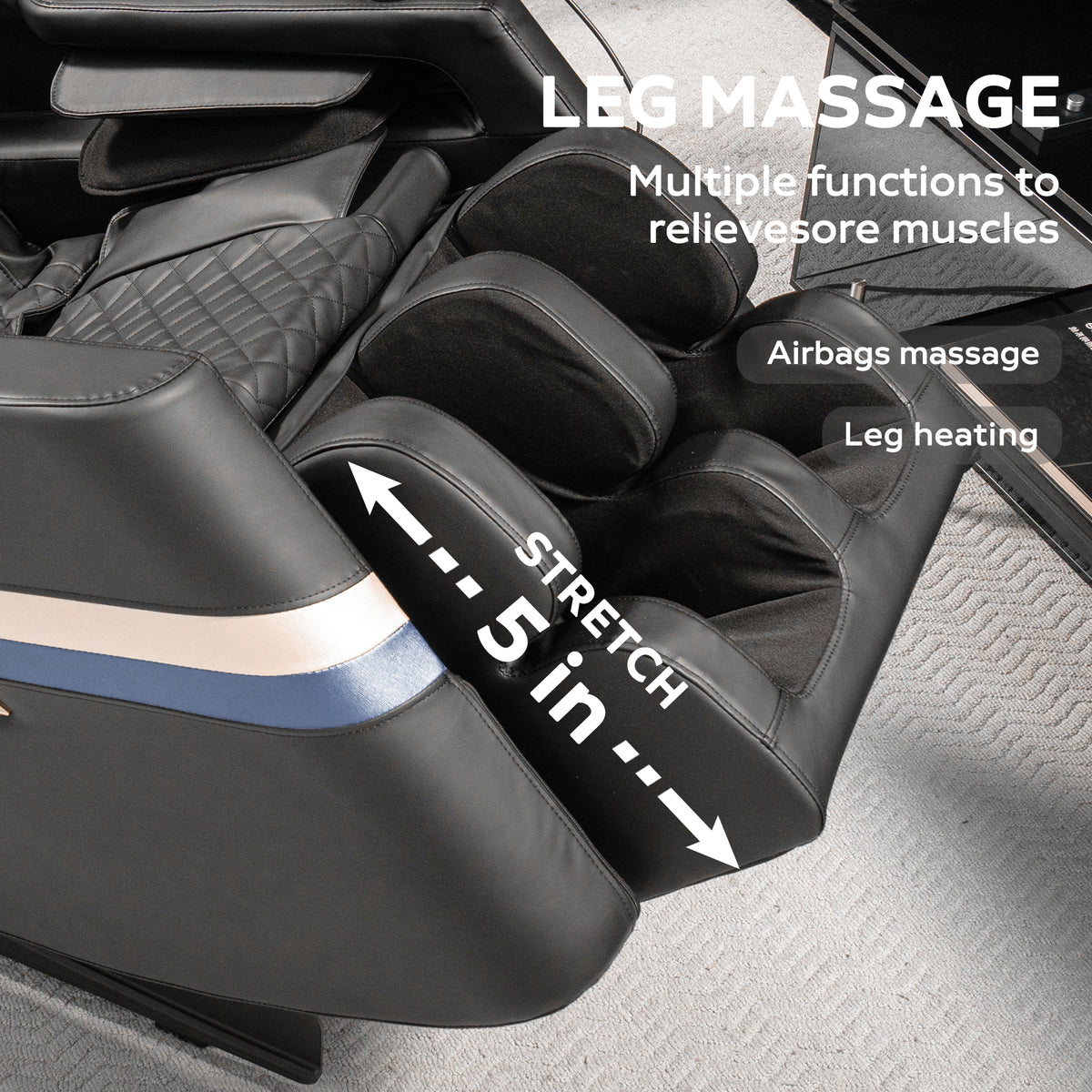 Zero Gravity Massage Recliner with Full-Body Air Pressure detail image 21
