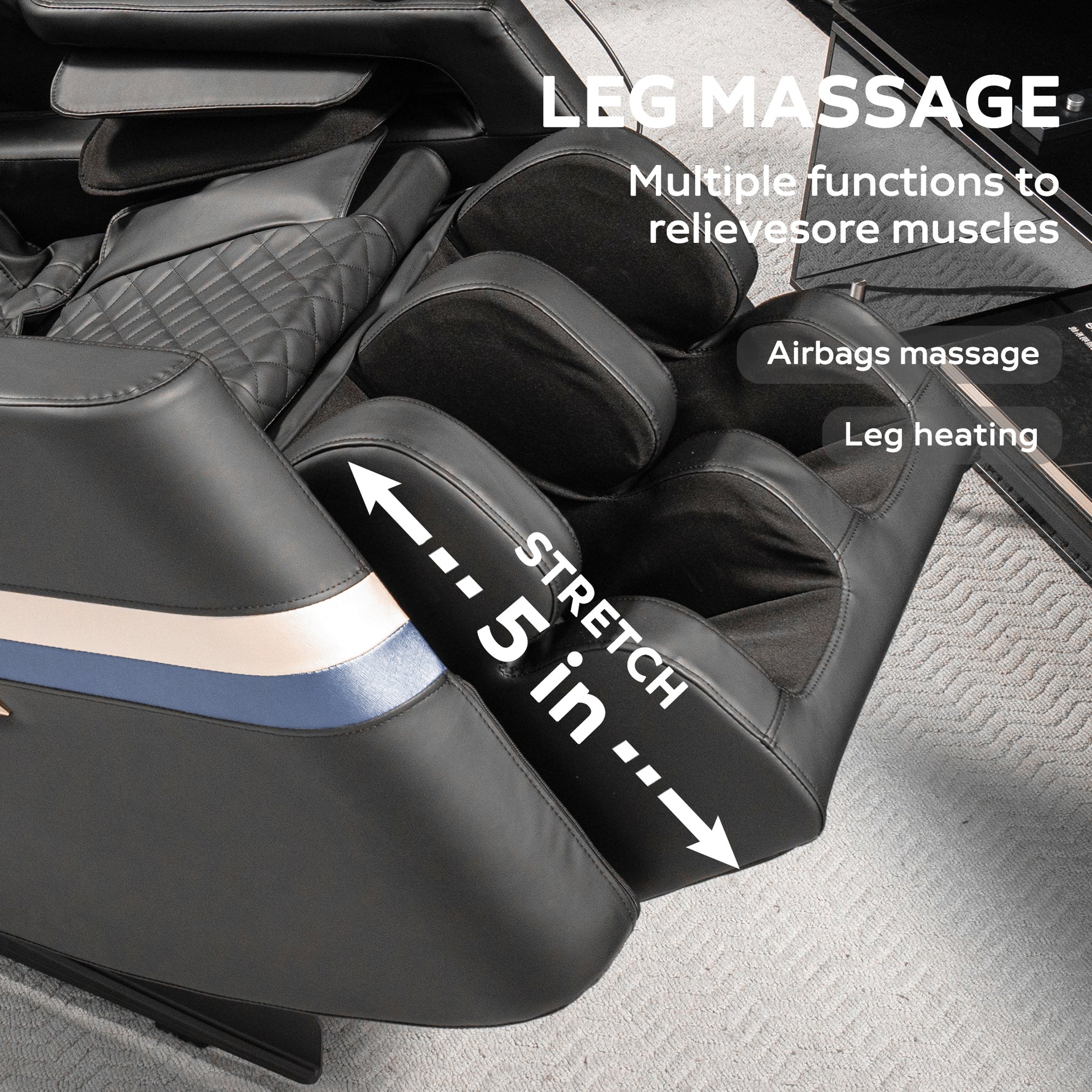 Zero Gravity Massage Recliner with Full-Body Air Pressure detail image 21