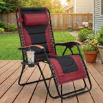 Oversized Padded Zero Gravity Chair with Cup Holder, 400 lb Capacity detail image 17