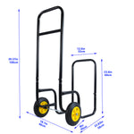 Rolling Steel Firewood Log Cart & Storage Rack for workshop, garage, storage, or utility use