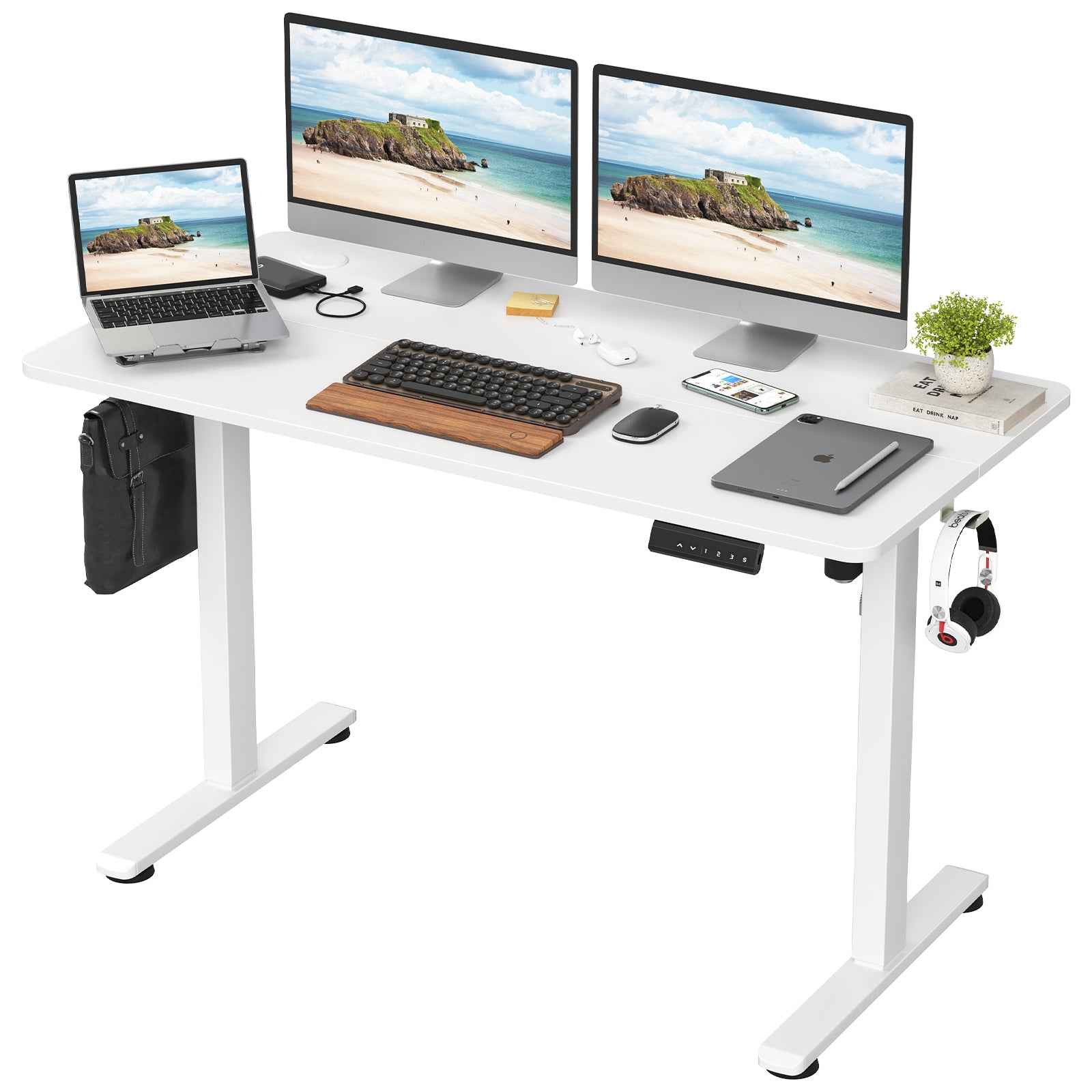 STARY Electric Standing Desk with Splice Board workspace desk setup