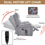 Dual-Motor Power Lift Recliner with Heat & Massage, 350 lb Capacity detail image 133