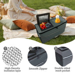 3-in-1 Folding Wagon Cart with Bench Seat & Storage for workshop, garage, storage, or utility use