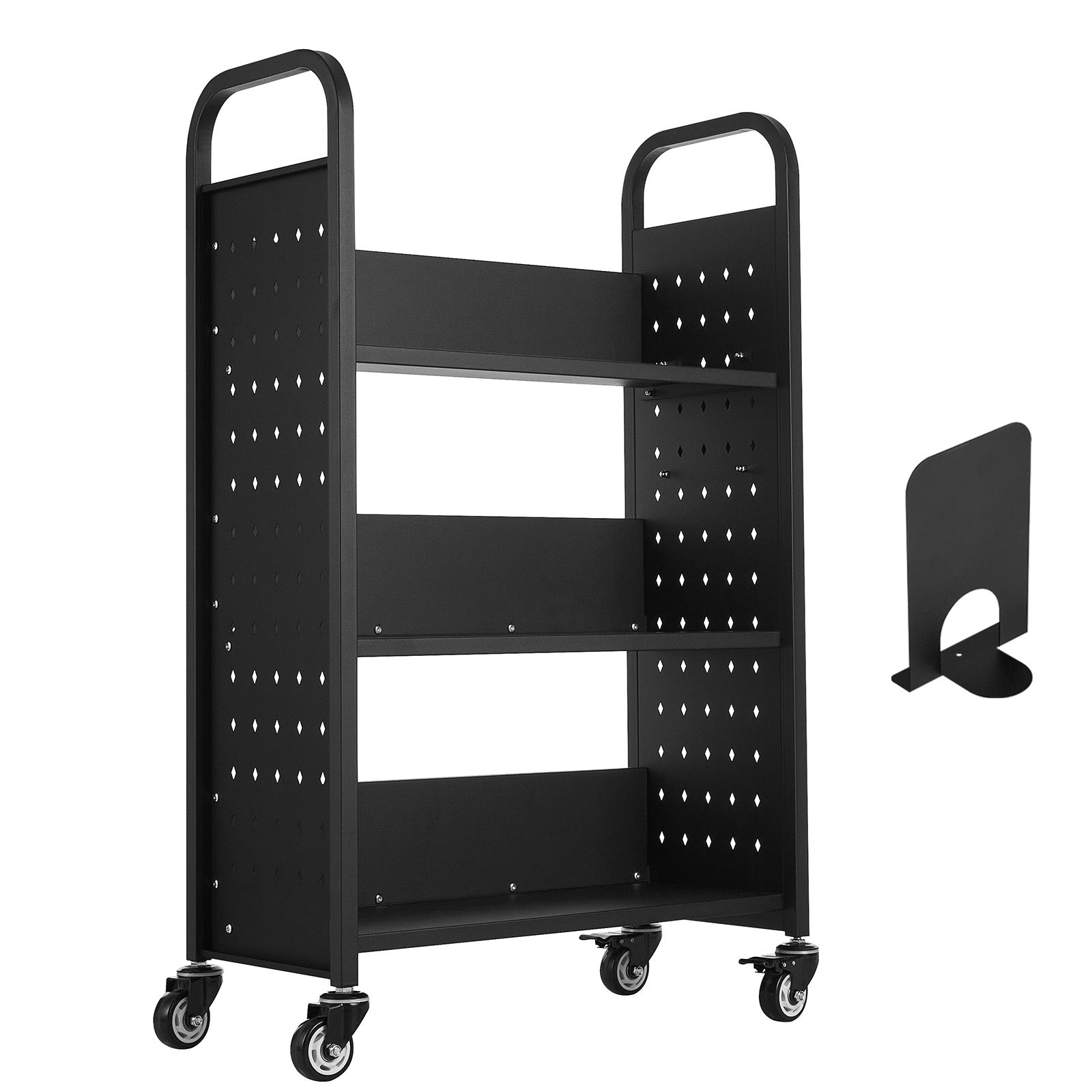 Heavy-Duty Rolling Utility Service Cart with 360° Swivel Wheels for workshop, garage, storage, or utility use