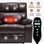 Dual-Motor Power Lift Recliner with Heat & Massage, 350 lb Capacity detail image 113