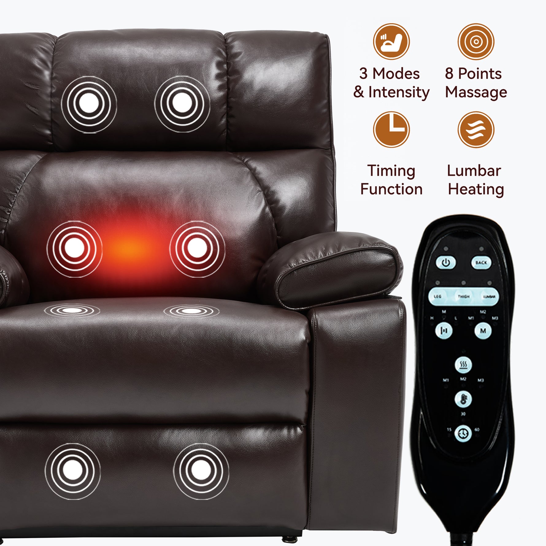Dual-Motor Power Lift Recliner with Heat & Massage, 350 lb Capacity detail image 113