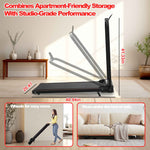 Foldable Under-Desk Walking Pad with Handlebar & Incline under-desk walking pad