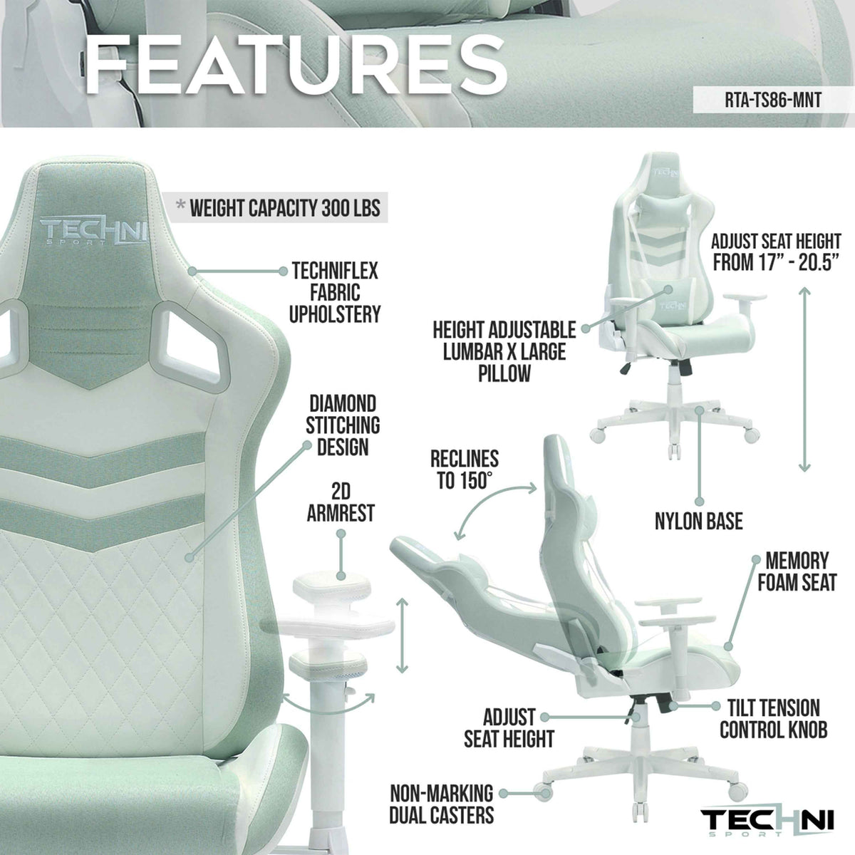 Techni Sport TS86 Ergonomic Office Chair product image 3