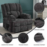 Dual-Motor Heat & Massage Power Lift Recliner, 350 lb Capacity detail image 39