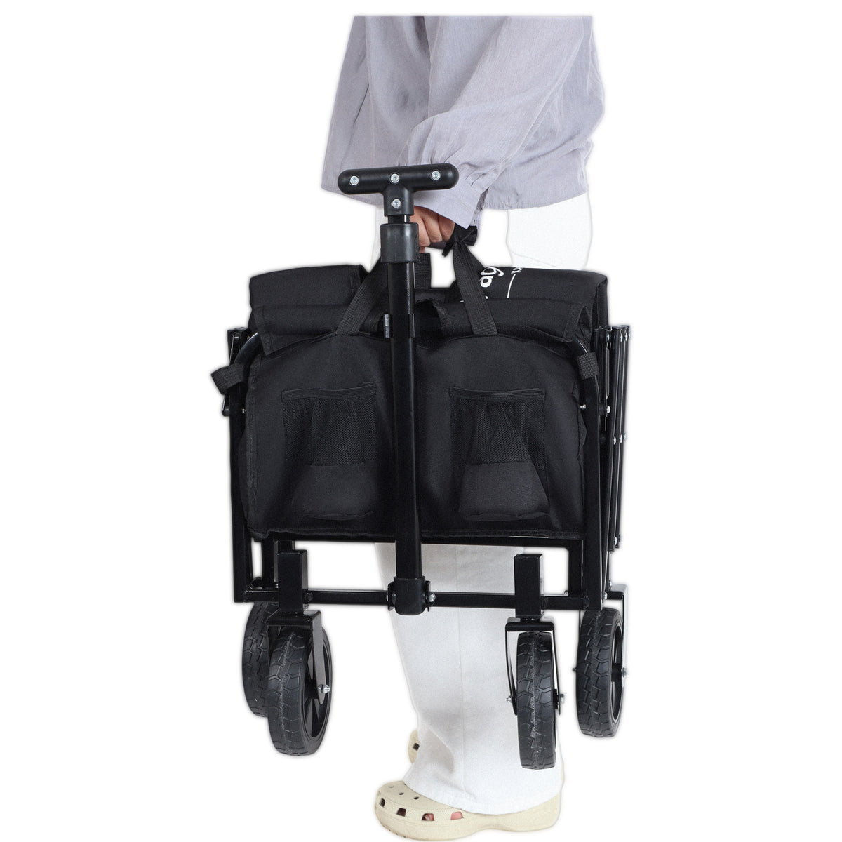 Expandable Dual-Layer Utility Wagon for workshop, garage, storage, or utility use