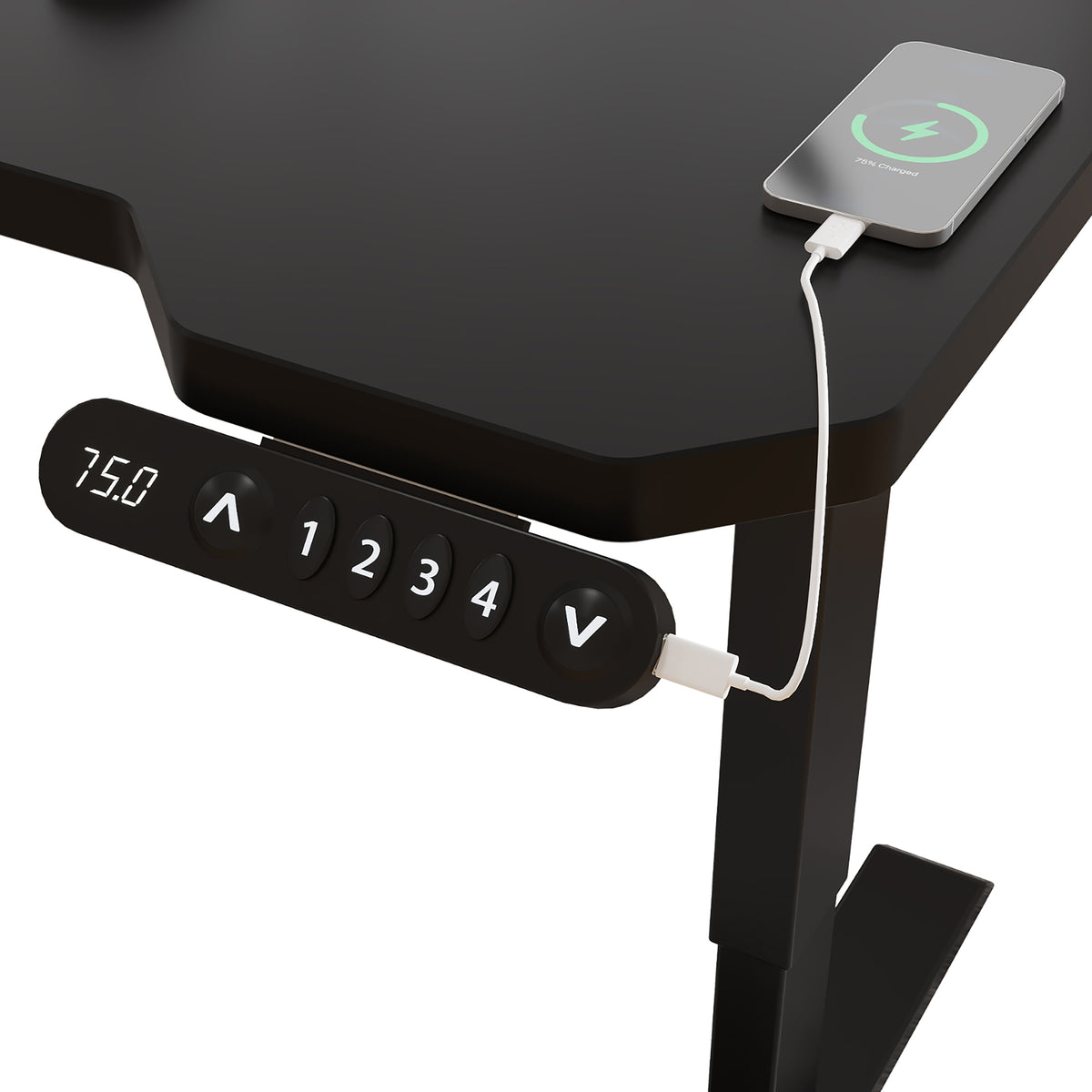 L-Shaped 59" Electric Standing Desk workspace desk setup