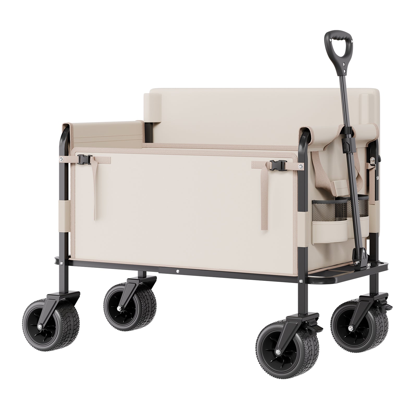 VEVOR Foldable Wagon Cart with Bench Conversion for workshop, garage, storage, or utility use