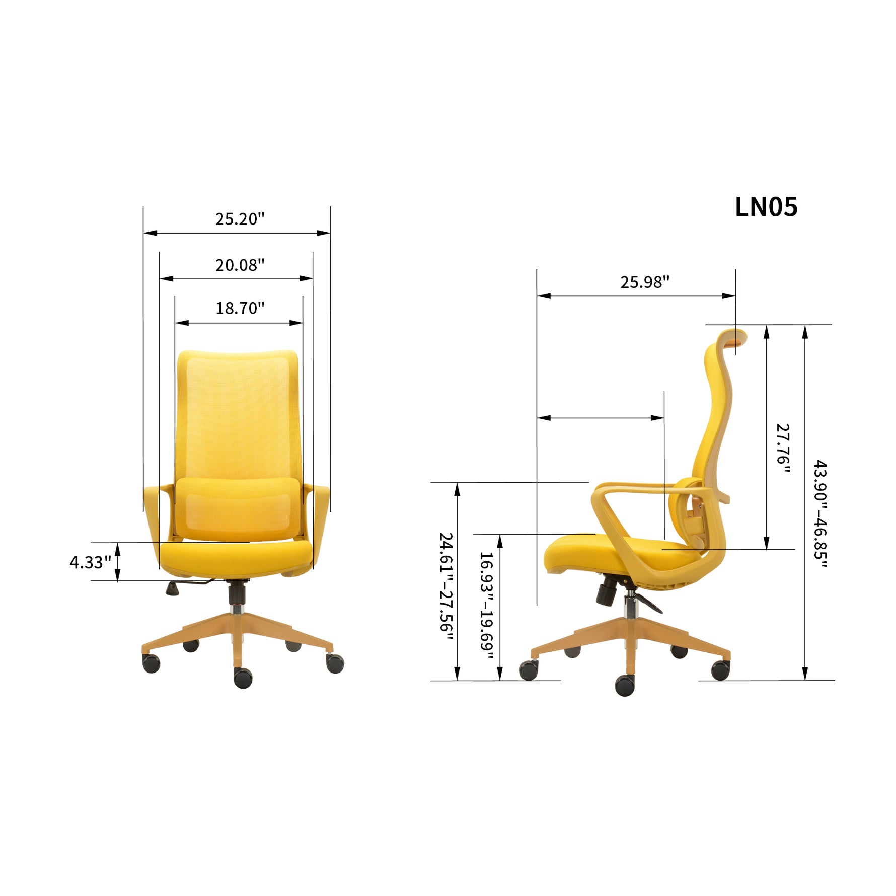 Big & Tall Ergonomic Office Chair - 500 lb Capacity for home office seating
