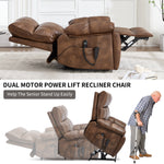Dual-Motor Power Lift Recliner with Heat & Massage, 350 lb Capacity detail image 95