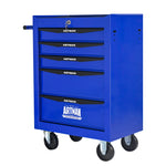Rolling 5-Drawer Steel Tool Chest with Stainless Steel Top for workshop, garage, storage, or utility use