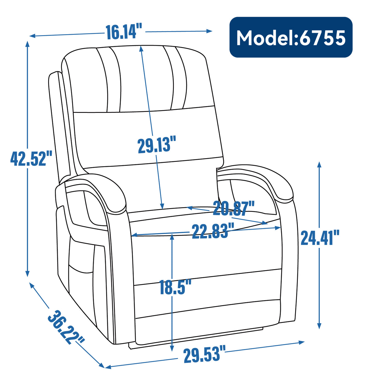 Power Chenille Lift Recliner Chair Dual Motor Infinite Position Up to 350 Pounds detail image 34