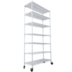 7-Tier Adjustable Wire Shelving Unit, 2450 lb Capacity for workshop, garage, storage, or utility use