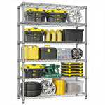6-Tier Adjustable Wire Shelving Unit, 2100 lb Capacity for workshop, garage, storage, or utility use