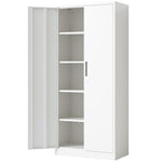 Locking Steel Garage Storage Cabinet with 4 Adjustable Shelves for workshop, garage, storage, or utility use