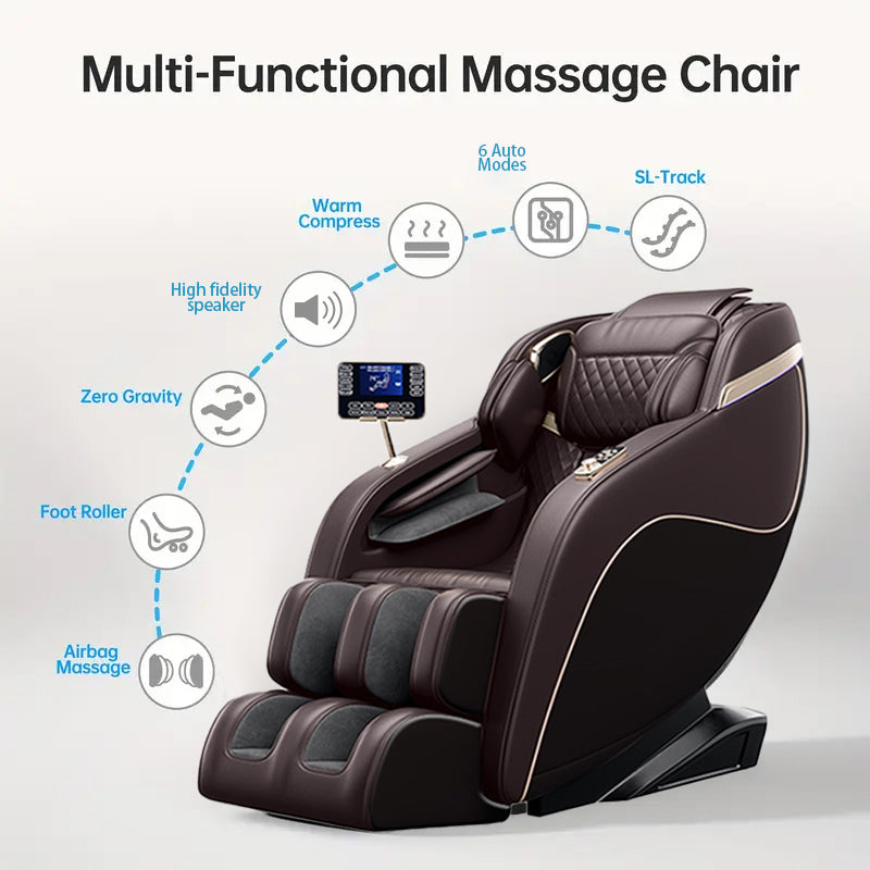 Zero Gravity Massage Chair with SL-Track, Heat, Foot Rollers & Smart LCD detail image 9