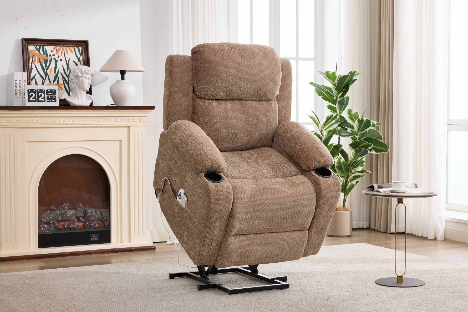 Dual-Motor Leather-Air Power Lift Recliner detail image 117