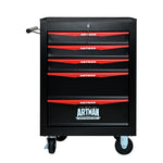 Rolling 5-Drawer Steel Tool Chest with Stainless Steel Top for workshop, garage, storage, or utility use
