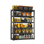 Industrial Heavy Duty Adjustable Metal Mesh Storage Shelving Unit for workshop, garage, storage, or utility use