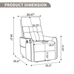 Single Motor Power Lift Recliner Chair with Massage & Heat detail image 71