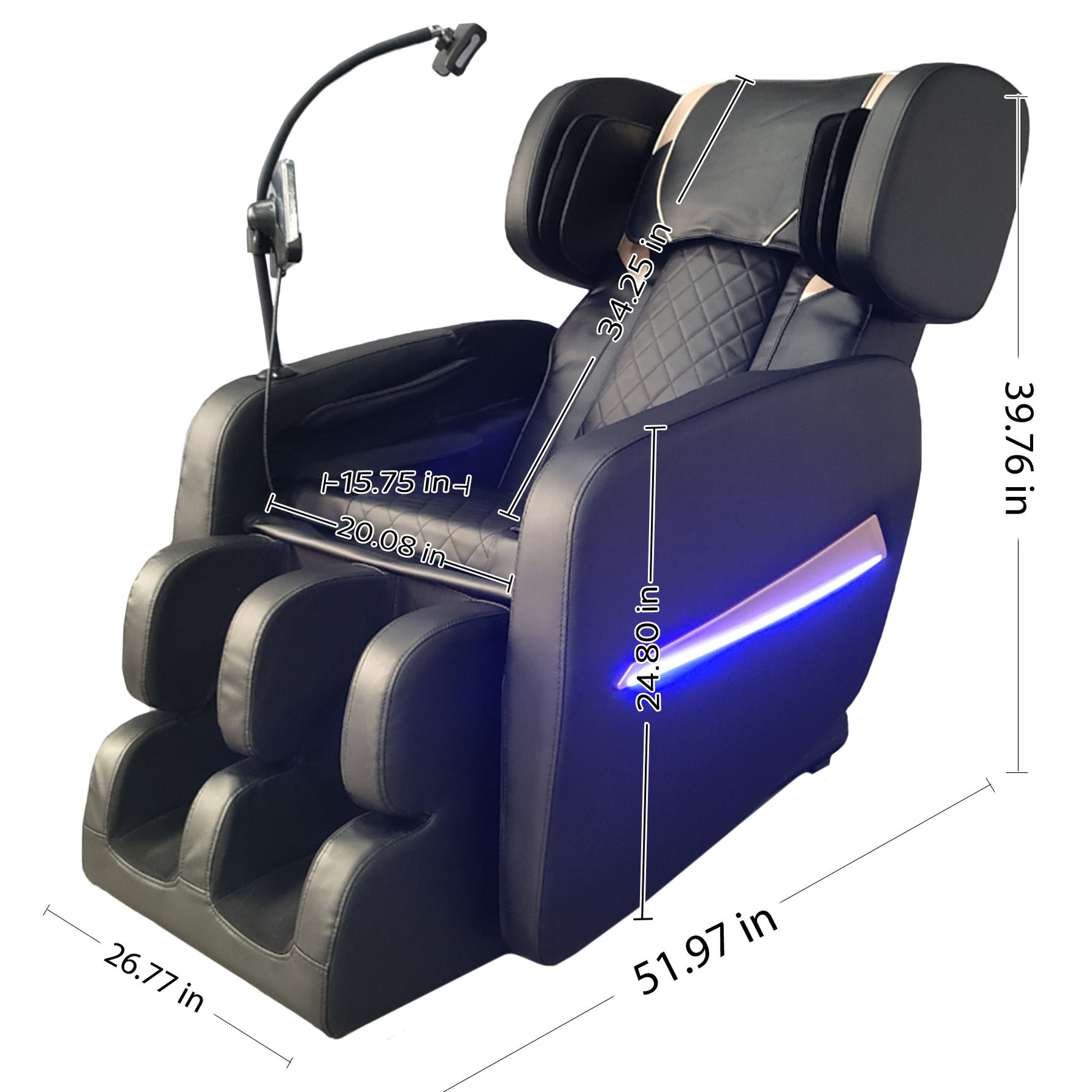 Zero Gravity Massage Chair with Bluetooth Speakers detail image 29