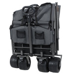 3-in-1 Folding Wagon Cart with Bench Seat & Storage for workshop, garage, storage, or utility use