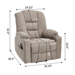 Large Dual-Motor Power Lift Heat & Massage Recliner detail image 55
