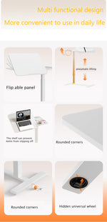 Height Adjustable Rolling Overbed Laptop Desk mobile laptop workstation