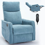 Heat Massage Manual Recliner Chair with Rocker and Swivel in Fabric for Living Room detail image 37