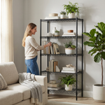 Heavy-Duty Adjustable Wire Shelving Unit with Wheels & Levelers for workshop, garage, storage, or utility use