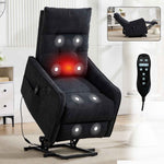 Chenille Single-Motor Power Lift Recliner with Massage & Heat detail image 55