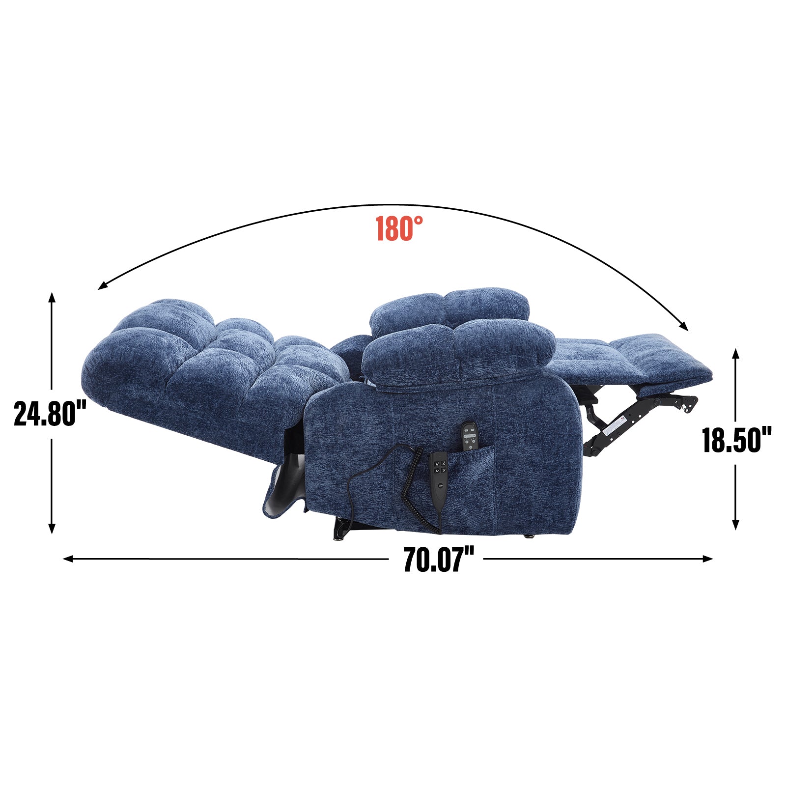 Dual-Motor Lift Recliner with Heat & Massage, 350 lb Capacity detail image 82