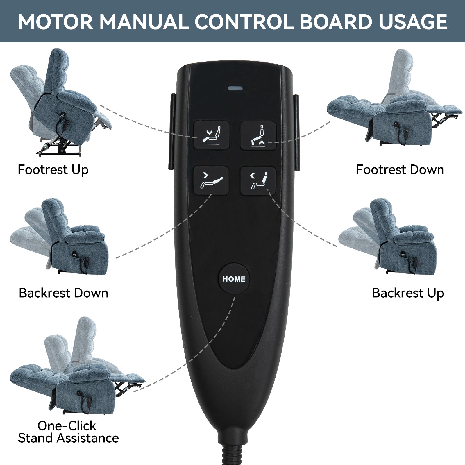 Dual-Motor Lift Recliner with Heat & Massage, 350 lb Capacity detail image 32