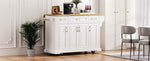54 in. Rolling Kitchen Island with Drop Leaf & Storage product view 30