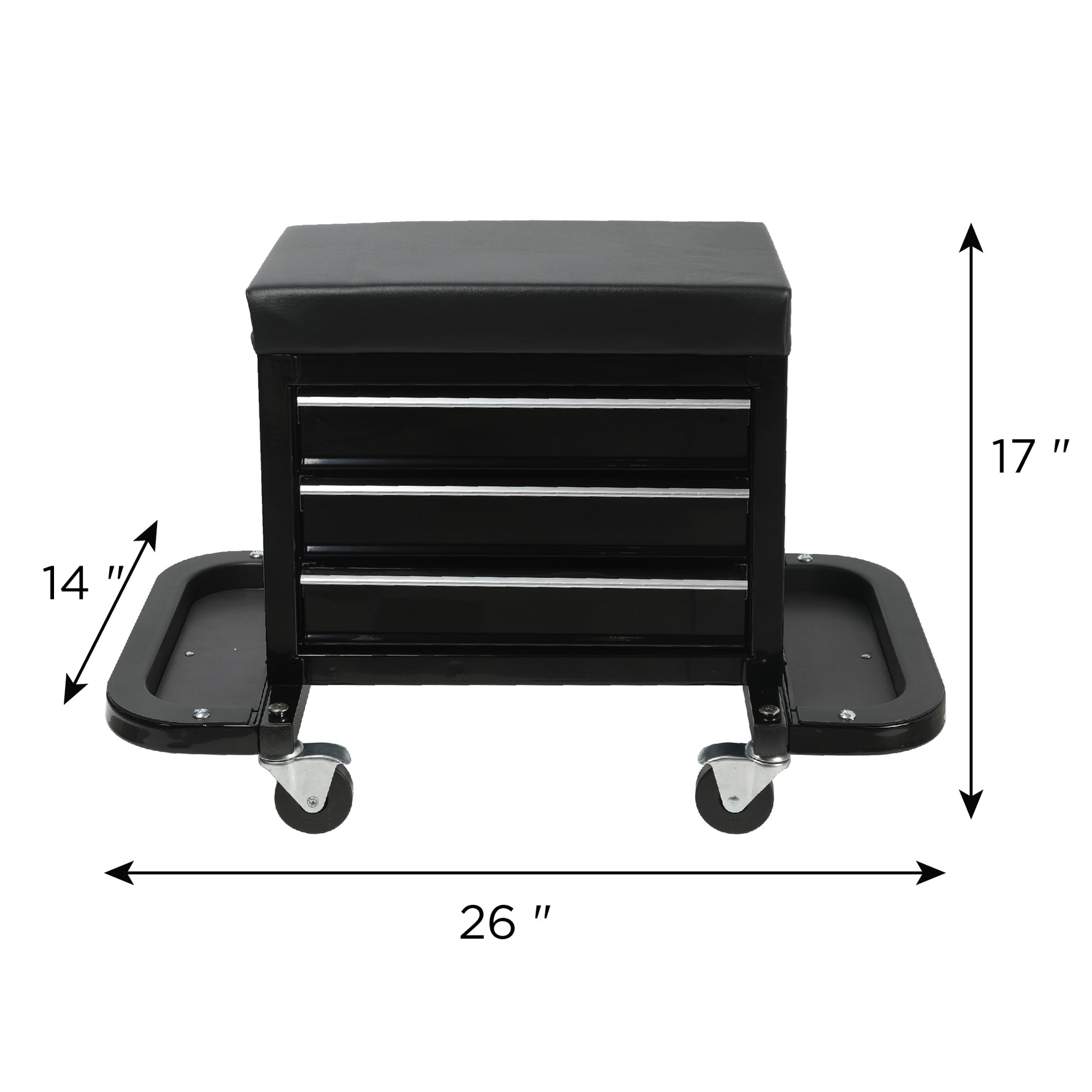 Rolling Mechanic Seat with 3-Drawer Tool Storage, 350 lb Capacity product image