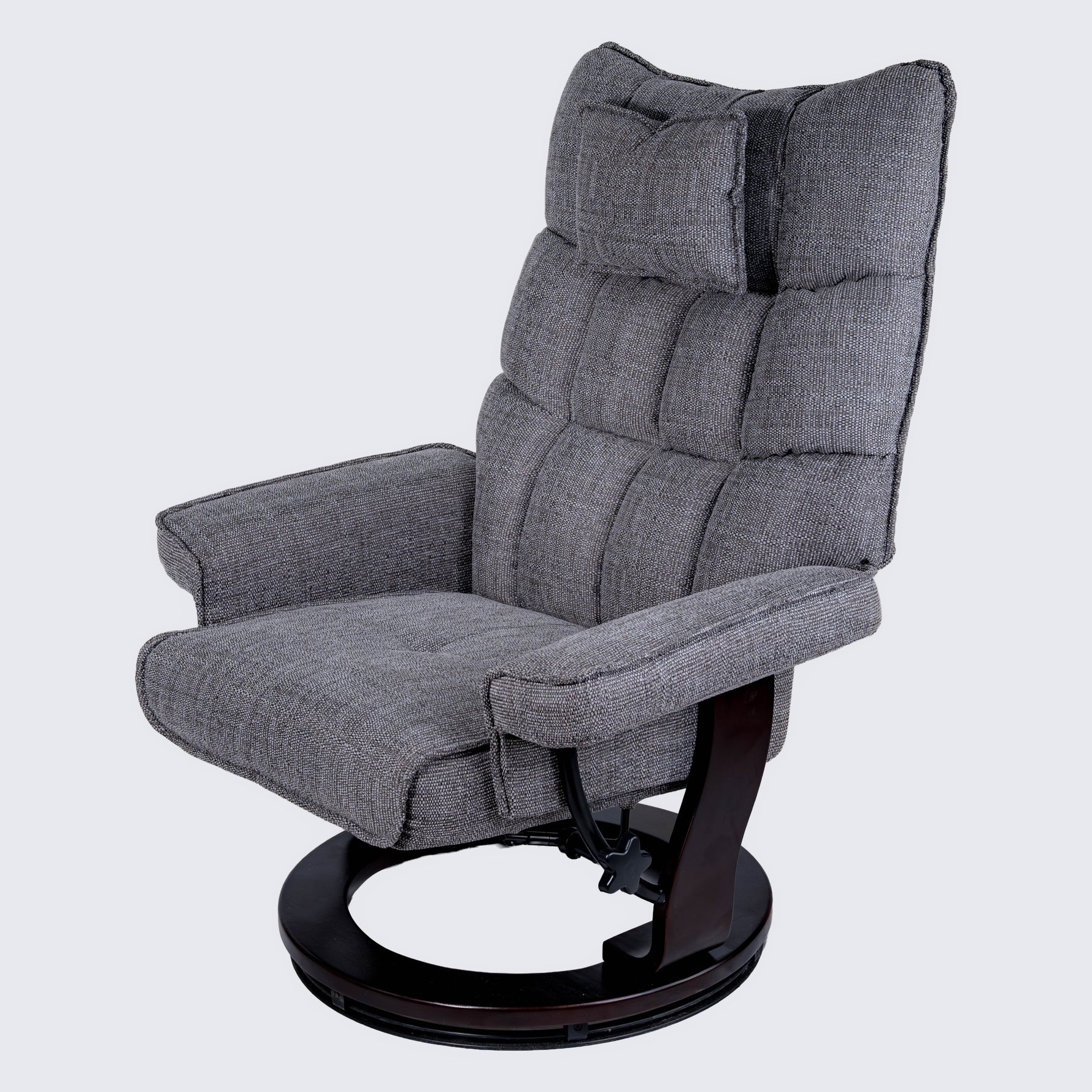 8-Point Massage Recliner with Ottoman, Heated Reclining Chair, Bent Wood Base detail image 7