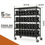 3300 lb Capacity Industrial Metal Shelving Units for workshop, garage, storage, or utility use