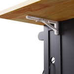 53 in. Farmhouse Kitchen Island with Power Outlet & Stools product view 142