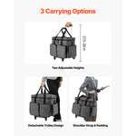 VEVOR rolling laptop bag with wheels and structured storage for work travel