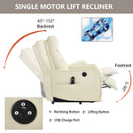 Single Motor Power Lift Recliner Chair with Massage & Heat detail image 59