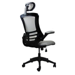Techni Mobili High-Back Mesh Executive Chair, Silver Grey for home office seating