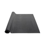 Diamond-Plate Rubber Flooring Roll, 3 mm x 4 ft x 15 ft Garage Floor Mat for workshop, garage, storage, or utility use
