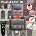 Chenille Single-Motor Power Lift Recliner with Massage & Heat detail image 6