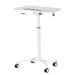 Techni Mobili White Sit-to-Stand Mobile Laptop Cart mobile laptop workstation